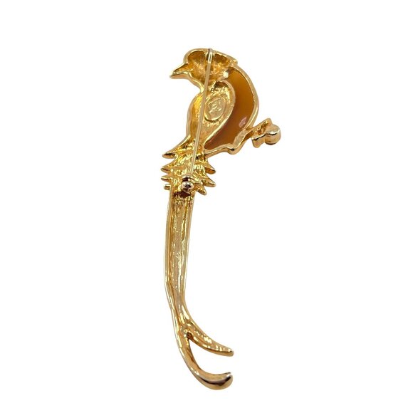 Premier Design Plique A Jour Enamel Rhinestone Parrot Pin Brooch - Picture 6 of 10